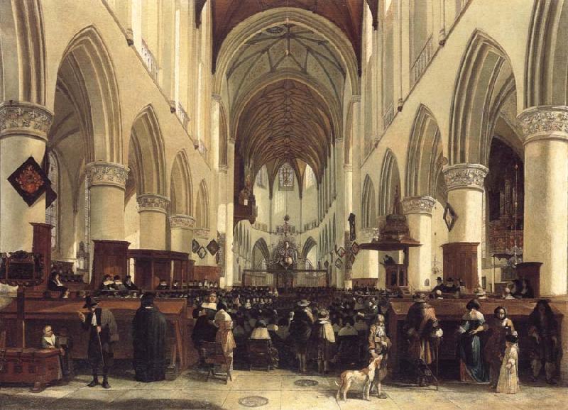 BLEKER, Gerrit Claesz THe Interior of the Grote Kerk,Haarlem oil painting image